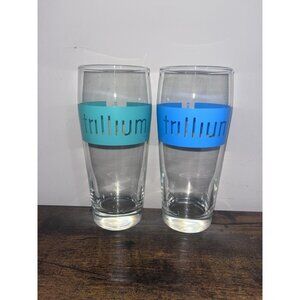 Trillium Brewing Willi Beer Glasses - Set Of 2 - Seaport Boston MA